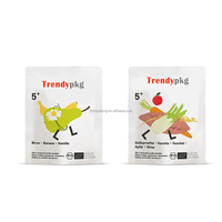 Sachet réutilisable en PE imprimé par gravure, écologique et recyclable, pour soupe de poulet épicée, avec fermeture éclair