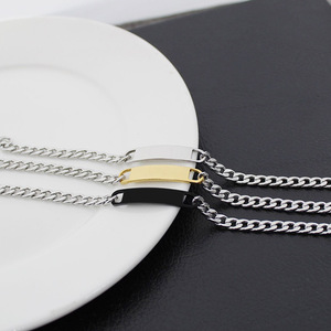 Bracelet Tendance en Acier Inoxydable Plaqué Or Géométrique Vierge Transfrontalier <span class=keywords><strong>pour</strong></span> Publicité Logo Cadeaux <span class=keywords><strong>d</strong></span>'<span class=keywords><strong>Anniversaire</strong></span> et <span class=keywords><strong>de</strong></span> Fêtes à Graver - Product Image 3