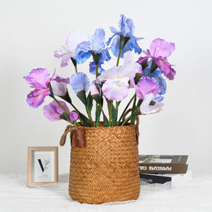 Flor Artificial Iris Púrpura de Plástico para Decoración del Hogar, Arreglo Floral HX-230 - Product Image 3