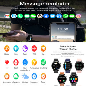 Vanssa Đồng hồ nhà máy ban đầu trực tiếp nhịp tim giấc ngủ tập thể dục ECG PPG máu sức khỏe Màn hình E420 SmartWatch thông minh đồng hồ E420 - Product Image 4