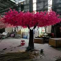 Produk baru pohon bunga besar 3.3m tinggi dan lebar 6m pohon bunga sakura buatan Jepang penuh untuk dekorasi dalam ruangan restoran