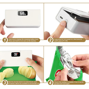 Mini Sigillatrice Portatile Silenziosa Multifunzione Ricaricabile USB per Sacchetti di Plastica, Snack e <span class=keywords><strong>Conservazione</strong></span> <span class=keywords><strong>Alimenti</strong></span> 1500mAh - Product Image 2