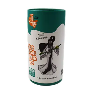 Design personalizado redondo chá cilindro embalagem caixa guarda-chuva embalagem tubo jogo quebra-cabeça empacotador caixa