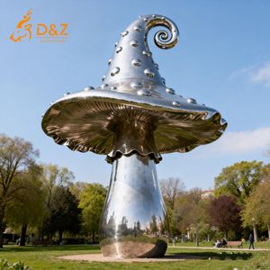 Скульптура-гриб из высокополированной нержавеющей стали для сада от D&Z Art Group - Product Image 6