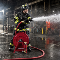 Enrouleur de tuyau d'incendie automatique grande capacité certifié CE avec connecteur en laiton pour usage professionnel