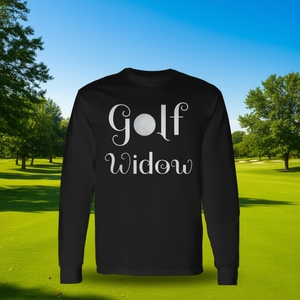 Camiseta de manga larga Golf Widow de algodón negro unisex para adultos talla S M L XL XXL - Product Image 3