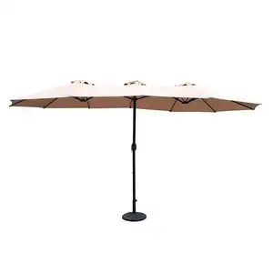 Garden Market Customised Double Head 12 Ribs Patio Big Sun Umbrellas On Sale