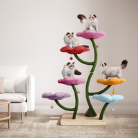 Menara Pohon Kucing Kayu, Menara Kucing Kayu, Pohon Panjat Kucing Modern, Perabot Kucing, Hadiah untuk Kucing, Apartemen Kucing Mewah