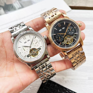 Reloj Mecánico Automático Luminoso, Deportivo, de Negocios, de Lujo, Resistente al Agua, con Cronógrafo, Diseño Simple, Correa de Aleación/Acero - Product Image 4