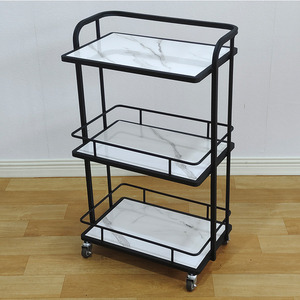 Mobilier de salon de barbier moderne noir blanc chariot de salon chariot de luxe portable de haute qualité petit outil voiture à vendre - Product Image 1