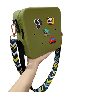 Borsa a tracolla quadrata <span class=keywords><strong>viola</strong></span> per bambini con borsa in Silicone di nuovo Design con tracolla regolabile - Product Image 4