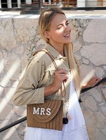Moda kağıt halat dokuma çanta inci şönil mektup yamalar gelin el çantası düğün parti hediye rahat omuz Crossbody çanta