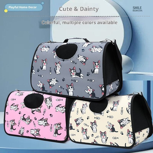 Transparent Plaid <b>Cat</b> Bag Outdoor Folding <b>Cat</b> Cage Portable Pet <b>Backpack</b> Handheld Colorful Breathable Crossbody 7kg Lys11 - Product Image 3