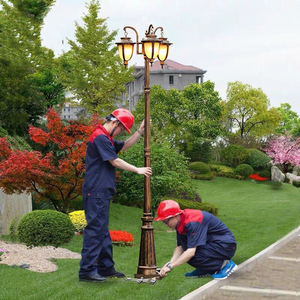 Lampe solaire de jardin, lampadaire extérieur, lampadaire LED avec capteur, IP65, résistant à l'eau, corps en fer, blanc neutre 3500K, certifié CQC - Product Image 4
