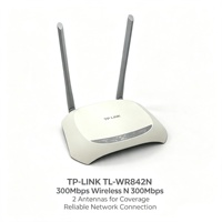 TP-Link TL-WR842N 듀얼 안테나 2.4G 300Mbps 무선 와이파이 공유기 리피터 AP WISP 영문 펌웨어 1년 보증 가정용 RJ45