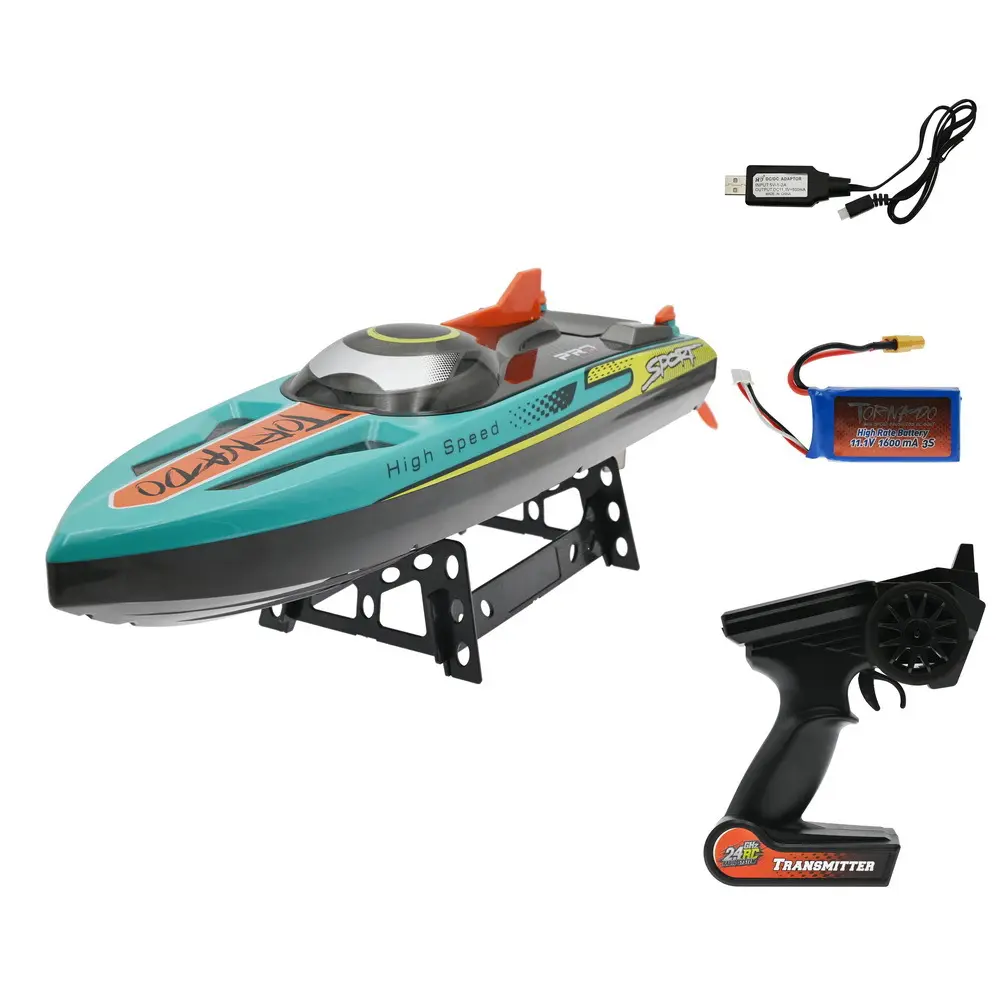 2.4G RC Radio Remote Control Twin Propeller Torpedo Boat Frigate Model Toy Gift 