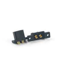 Connecteur à bride verrouillable Amass XT30G 15A, prise de panneau à 2 broches plaquée or pour avions modèles, OEM