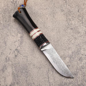 سكين Puukko بشفرات ثابتة مع سكين إنقاذ من الجلد ، فواصل من النحاس الأصفر G10 الأسود المقترن على الأرجح بالعاج - Product Image 2