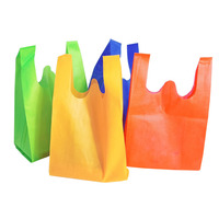 Sacs de remerciement personnalisés en usine JIEWEI pour le shopping sac de gilet non tissé en PP pour t-shirt