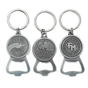 Décapsuleur de bouteille rond classique en alliage de zinc personnalisé par sublimation, porte-clés, cadeau promotionnel, décapsuleur de bière personnalisé - Product Image 1