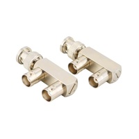 Adaptateur de répartiteur de connecteur coaxial BNC mâle à double BNC femelle en forme de F à 3 voies