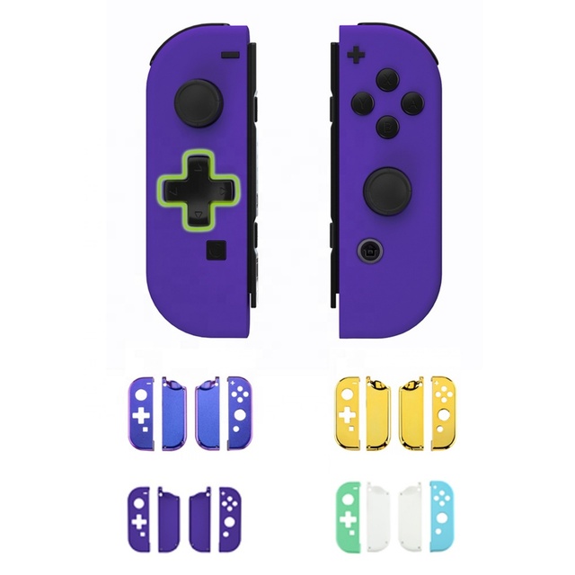 EXtremeRate Game Accessories Front Back Housing Shell Handle Grip Controller Cases for Nintendo Switch & Switch OLED Dpad