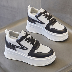 Lefu bianco da donna 2024 estate pelle per il tempo libero traspirante forza uno scarpe da donna nuove - Product Image 3