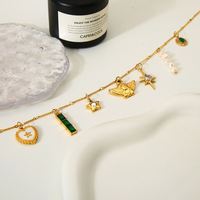 Collier en cuivre doré Fob Gold Freshwater, finition noir mat, finition métal brillant, choix des influenceurs, multi-innovant, transfrontalier, cadeau