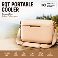 6QT Isolierte Kühlbox Tragbare Wasserdichte Lunch-Tasche Picknick-Essen Medizinischer Transportbehälter Schultergurt Individuelles Logo OEM