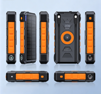 Sac de charge solaire grande capacité 20000mAh 35W avec interfaces Type-C intégrées, matériau ABS, charge rapide, prise universelle