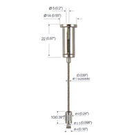 Accessoires de suspension d'éclairage de plafond autobloquants personnalisés cintre de câble et ensembles d'élingues en fil d'acier de 1.5mm avec virole à bouton
