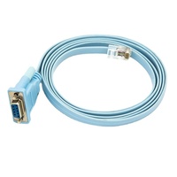 Câble SOTAKO RJ45 vers RS232, gaine PVC, non blindé, convertisseur tête cristal vers DB9 femelle pour la débogage de consoles informatiques