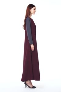 Abaya légère en polyester modeste Muliamah pour femmes musulmanes, manches longues décontractées - Product Image 3