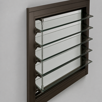 Ventana con Rejilla Ajustable de Aluminio para Ventilación Comercial