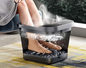 Banheira de Spa Elétrica para Pés, Massajador Inteligente, Dobrável, com Tela LCD, Banho de Água com Bolhas e Aquecimento com Luz Vermelha - Product Image 1