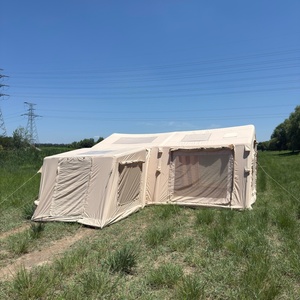 Tente <span class=keywords><strong>gonflable</strong></span> modulaire en coton TC 18.16 ㎡   Tente pneumatique extensible pour camping familial et glamping avec <span class=keywords><strong>annexe</strong></span> - Product Image 4