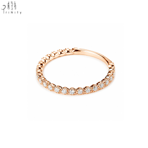 Anillo Apilable de Diamantes Naturales en Oro Rosa de 18K, Estilo Moderno y Minimalista, Joyería Fina al por Mayor, para Uso Diario, de Lujo, en Oferta - Product Image 2