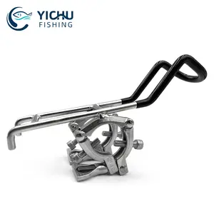 Porte-canne à pêche pour bateau en acier inoxydable Porte-canne à pêche réglable sur rail Porte-cannes à pêche à <span class=keywords><strong>double</strong></span> pince pour yacht - Product Image 1