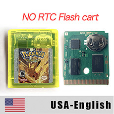 Cartouche de jeu filaire ABS de haute qualité jaune cristal pour console vidéo GBC - Version américaine - Sans fonction de sauvegarde ni RTC - Anglais - Product Image 2