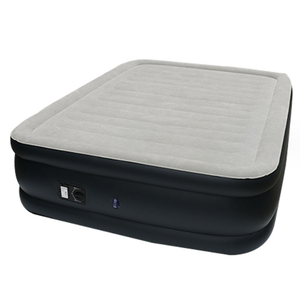 <span class=keywords><strong>Matelas</strong></span> pneumatique gonflable floqué double taille <span class=keywords><strong>avec</strong></span> pompe à air intégrée pour le camping intérieur et extérieur - Product Image 4