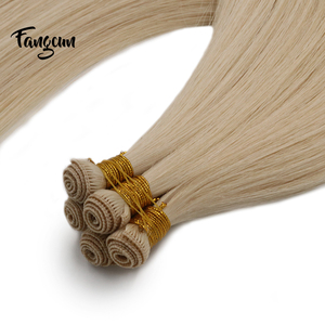 Lots de mèches invisibles 100% vierges russes, tissées à la main, double tirage, pointes épaisses, <span class=keywords><strong>blond</strong></span> glace/dubai/<span class=keywords><strong>blond</strong></span> <span class=keywords><strong>cendré</strong></span> - Product Image 2