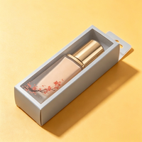 Boîte d'emballage en PVC semi-transparente personnalisée pour rouge à lèvres et brillant à lèvres, boîte cadeau pour outils cosmétiques recyclable avec logo personnalisé