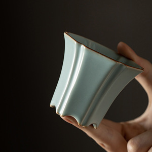 Ru Ware Song Dynasty Style Ceramic <b>Teacup</b> Personal Tasting Cup For Kung Fu Tea Set - Product Image 1