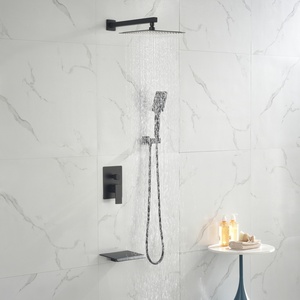 Factory Wall-Mounted <strong>Shower</strong> Set With Ceramic Valve Core Rain Spray Ceiling <strong>Shower</strong> <strong>Head</strong> Faucet For Hotel Use - Product Image 4