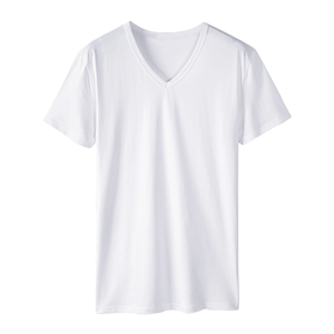 Camiseta Casual de Cuello en V de Color Sólido para Hombres <span class=keywords><strong>Musculosos</strong></span>, Adecuada para Deportes y Fitness, Top Casual de Manga Corta - Product Image 3