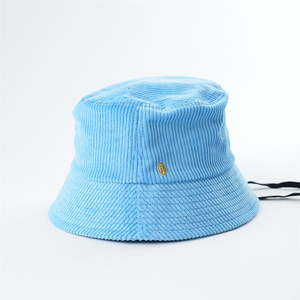 หมวกทรงถังสำหรับเด็กหมวกบอนนี่ผ้าลูกฟูกปักโลโก้และเชือกแบบกำหนดเอง - Product Image 5