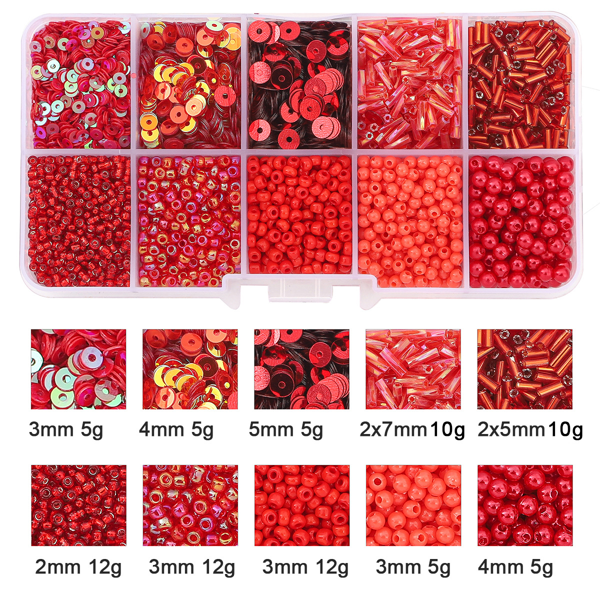 Rouge x 10 compartiments