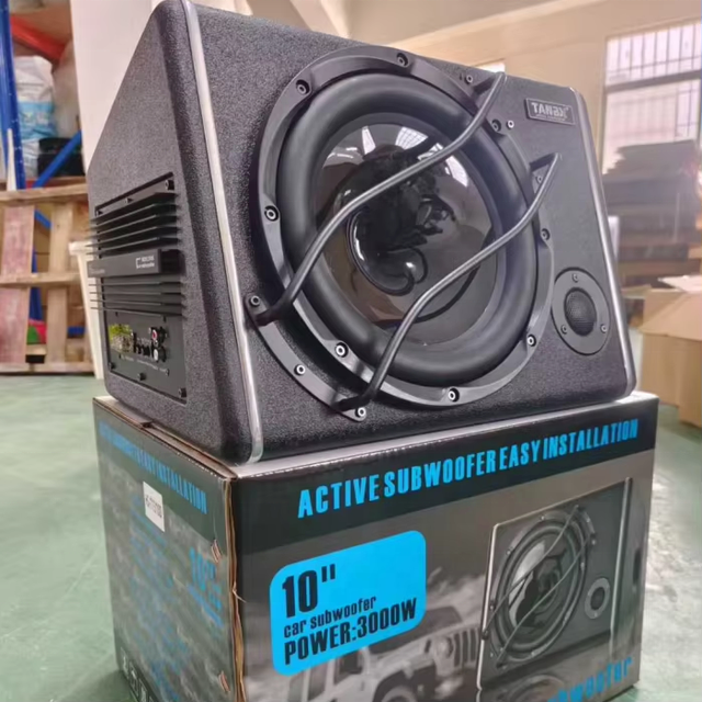 TANBX 10 Inch Bass Speaker Subwoofer with Tweeter Speaker Pure Bass Car Active  Subwoofer Enclosure TB-1310S