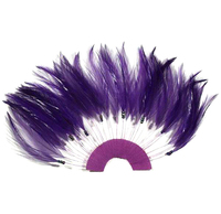 Plaque de plumes de poulet violet Hackle pour chapeau de chapellerie Costume mariage décor de mariée mode accessoire de cheveux artisanat bricolage