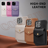 Étuis en cuir pour téléphones Camon 50 Pro et Spark 50 avec porte-cartes, coques arrière pour iPhone 17, 16, 15 Pro Max